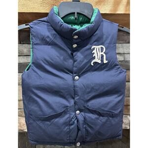 Boys POLO Ralph Lauren Reversible Blue / Green Puffer Vest Size 6 *D4